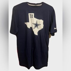 Dallas Cowboys Team Apparel Nike t-shirt Big Texas Logo Size Large.